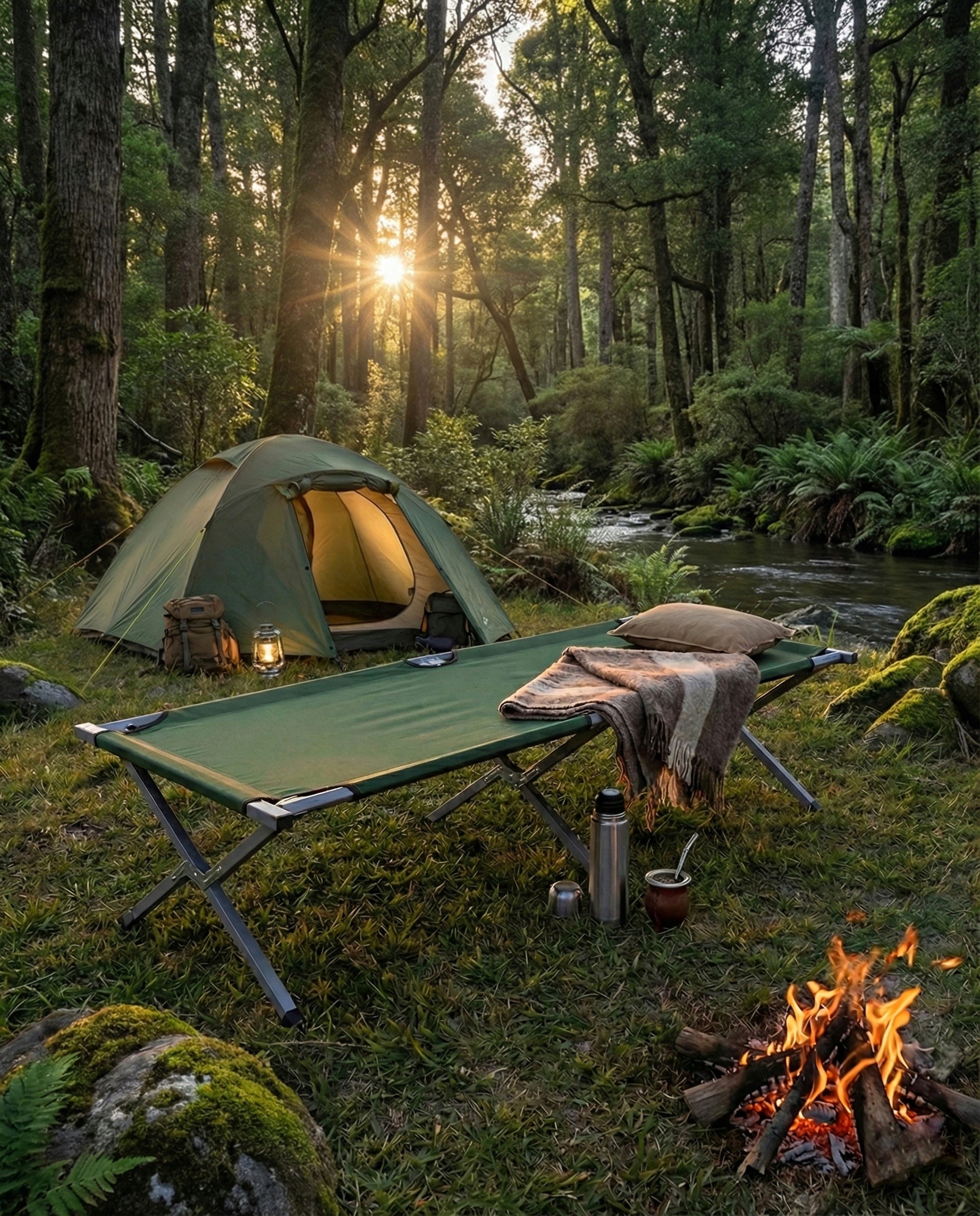Catre plegable de camping – resistente y liviano