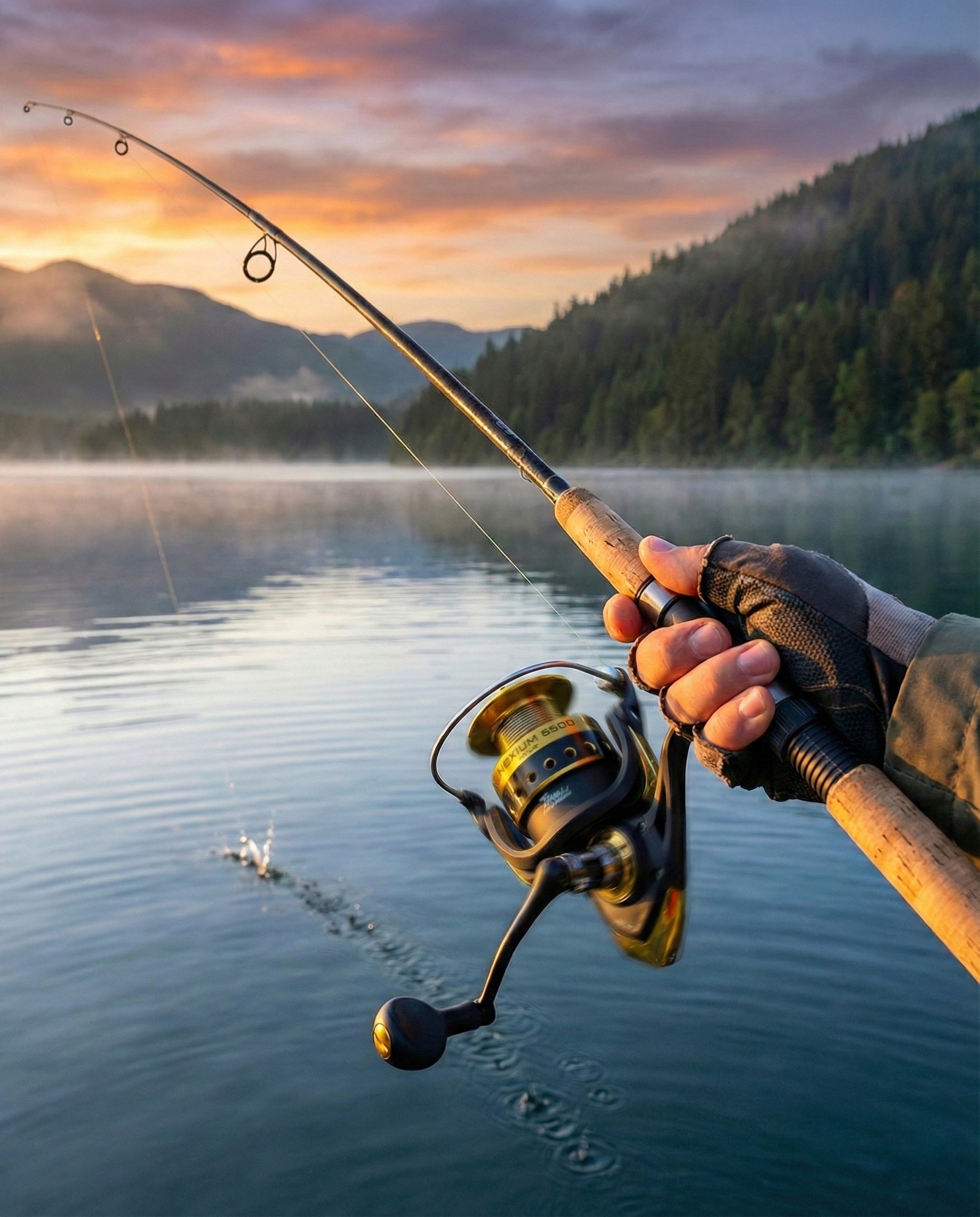 Caña de carbón 2,70 m con reel frontal