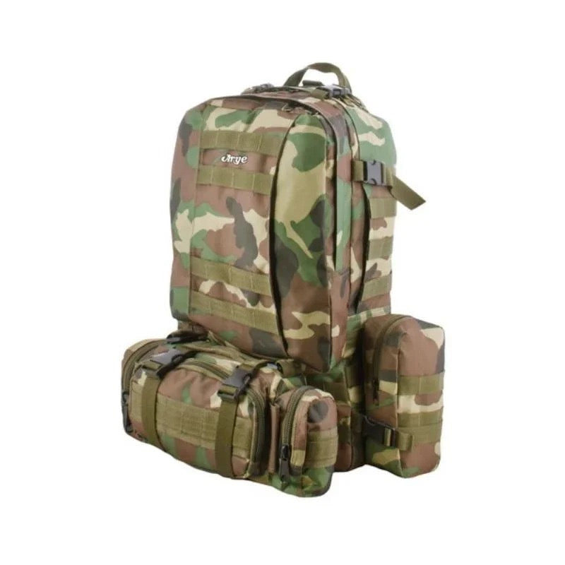 Mochila táctica militar camuflada 800D con riñonera extraíble