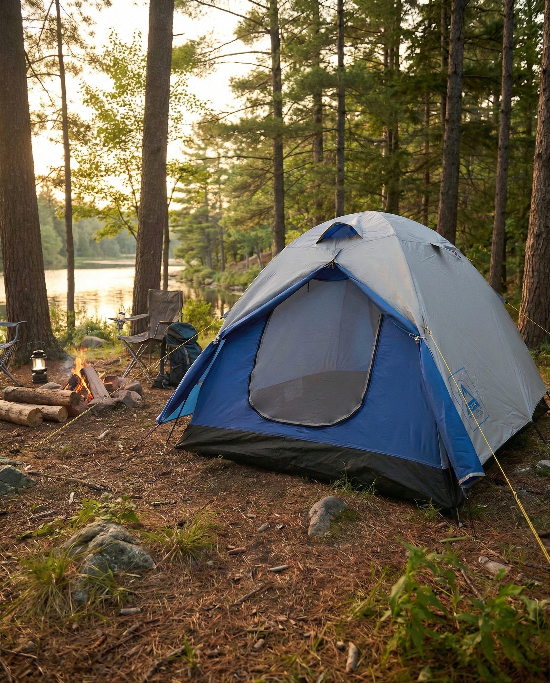 Carpa Igloo con sobretecho para 2/3 personas