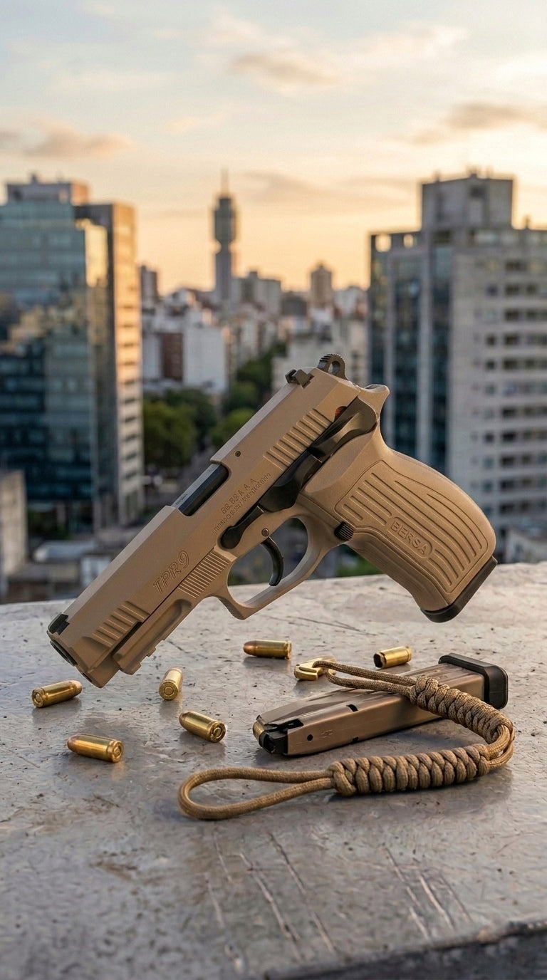 Pistola Bersa TPR9 color arena calibre 9 mm