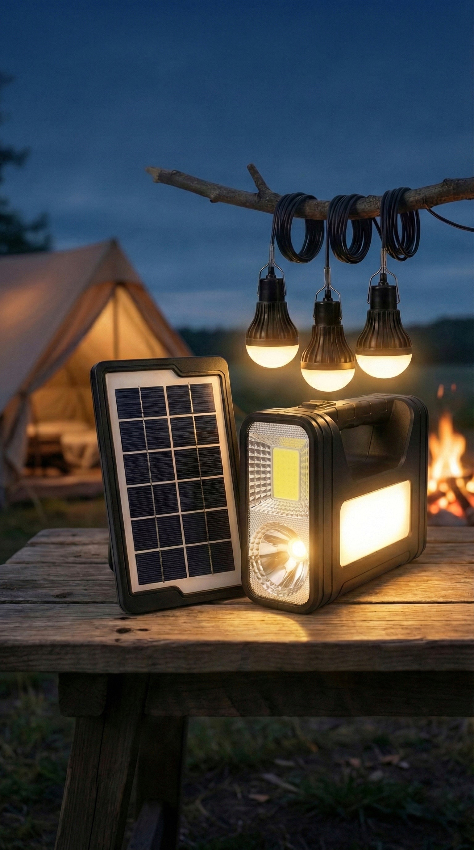 Kit de iluminación recargable